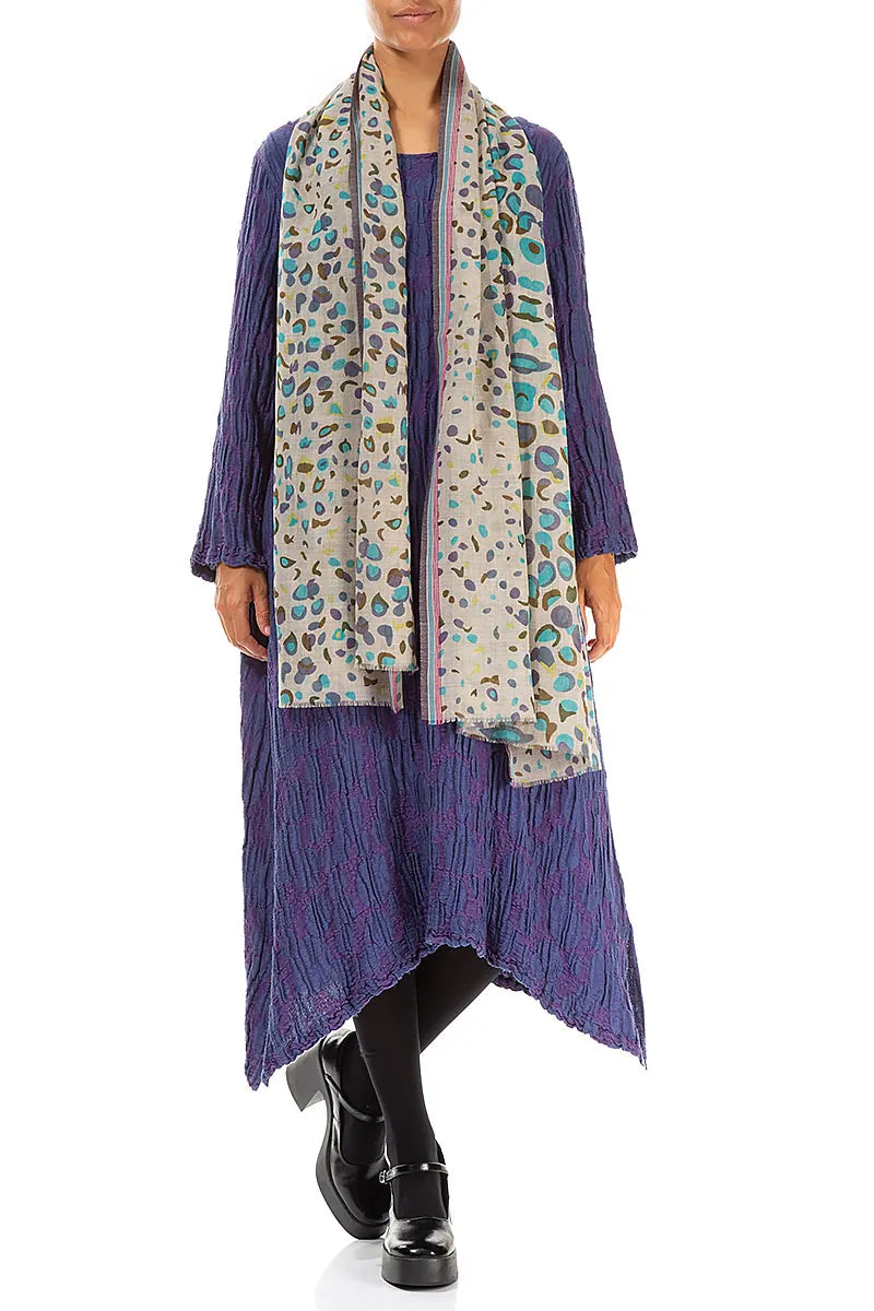 Abstrakter Seidenschal mit Kieselmuster