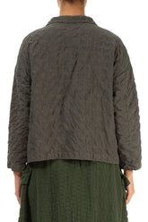 Aged Brown Pleated Silk Bamboo Jacket 2