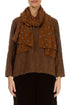 Aged Copper Light Dotty Silk Scarf 1