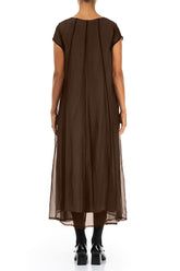 Aged Copper Silk Chiffon Dress 2