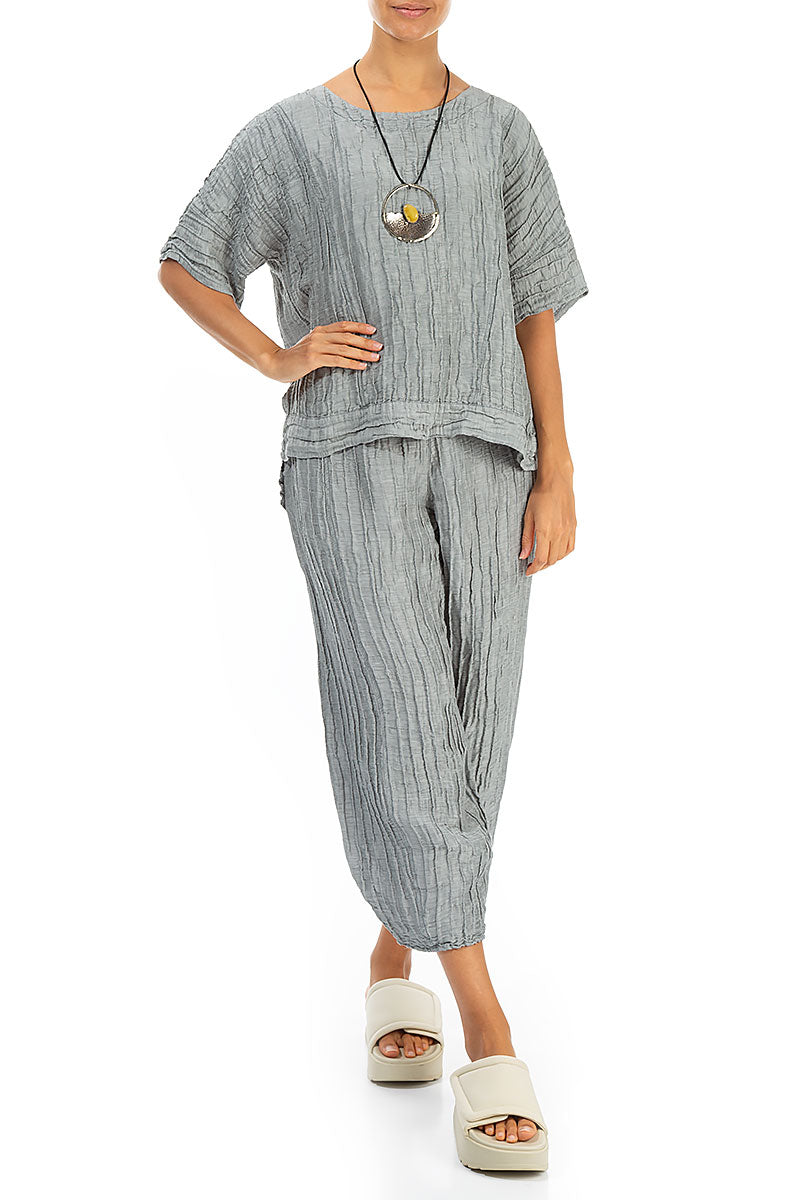 Amber Sea Metal Pendant Necklace 4