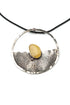 Amber Sea Metal Pendant Necklace 1