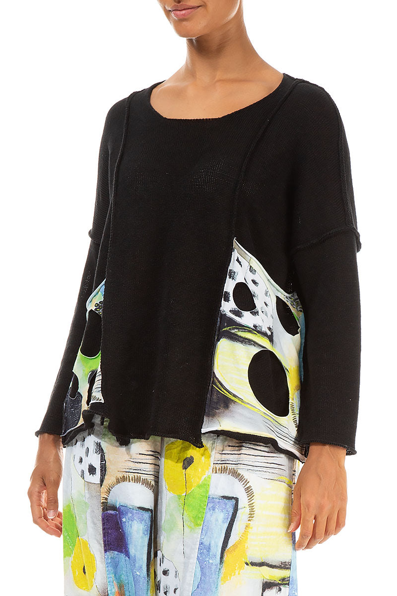 Artmaze Decor Black Linen Jumper 3