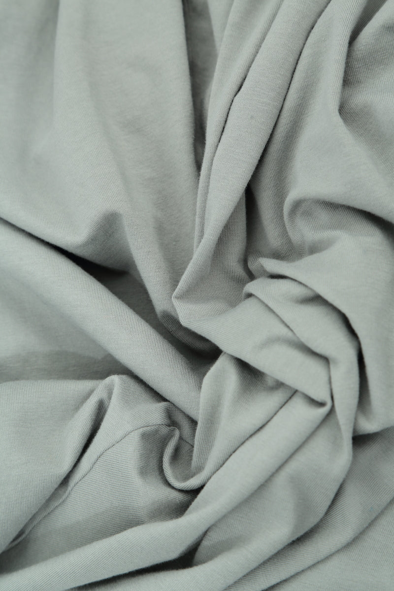 Asymmetric Hem Sage Cotton Blouse 5