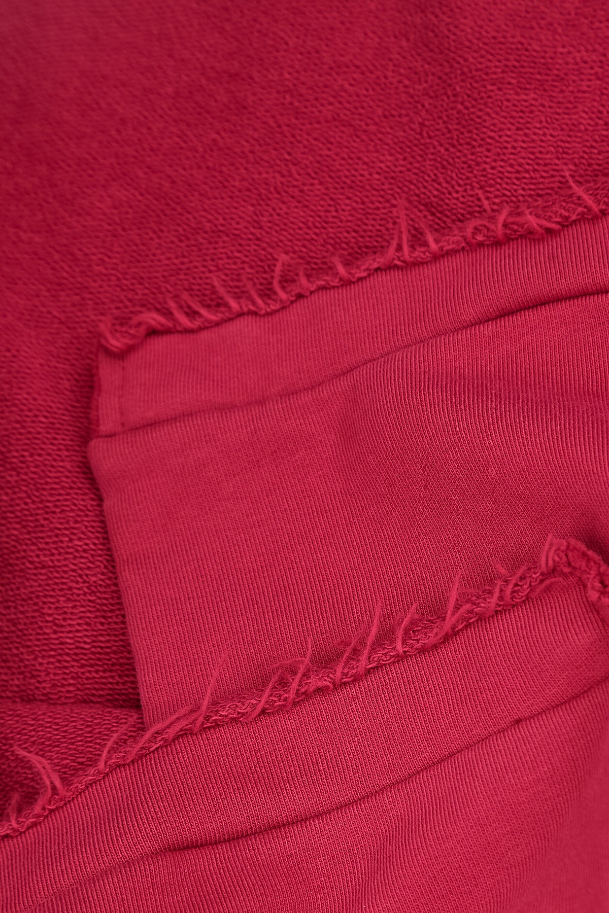 Asymmetric Ruby French Terry Cotton Blouse