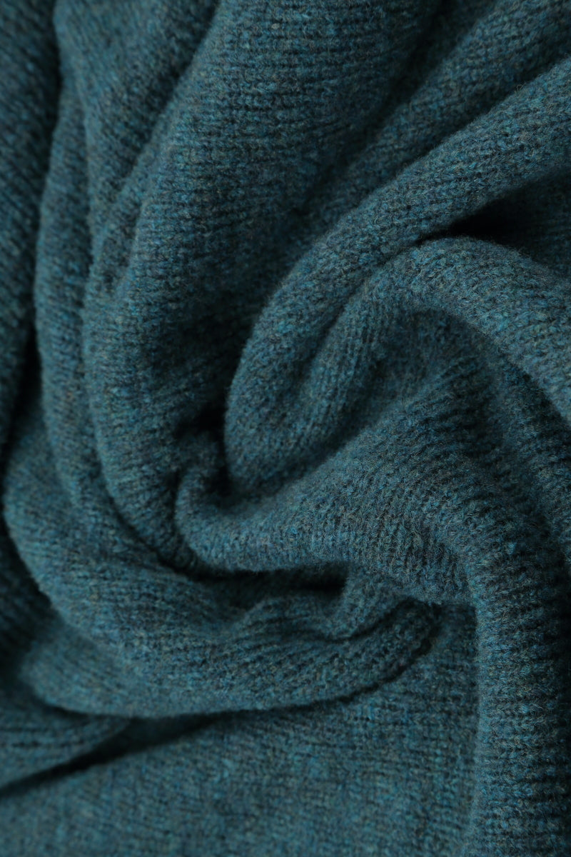 Asymmetrical Seams Teal Wool Sweater 5
