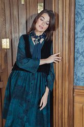 Azure Silk Bead Necklace 6