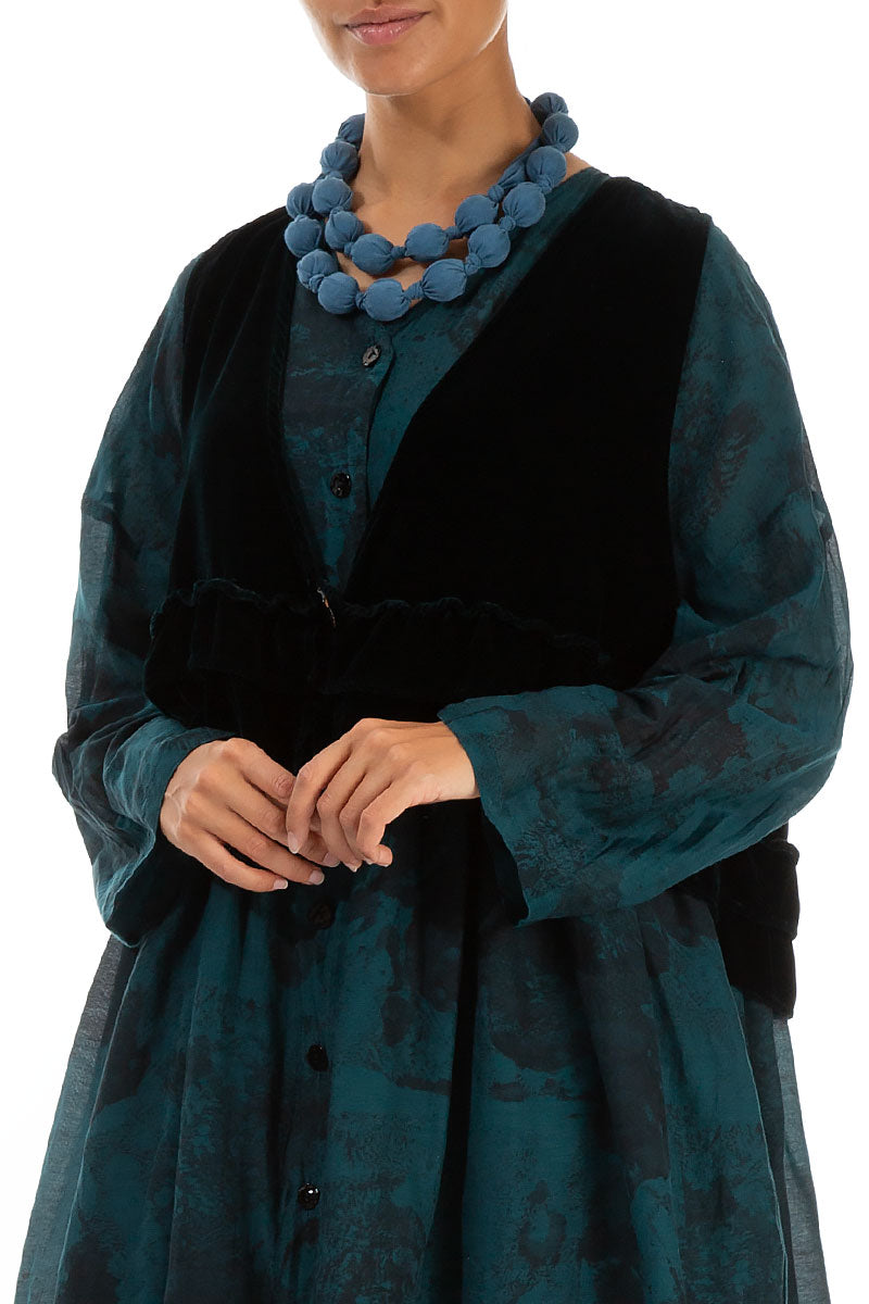 Azure Silk Bead Necklace 3