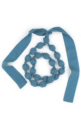 Azure Silk Bead Necklace 4