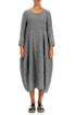 Balloon Grey Mélange Linen Dress 1