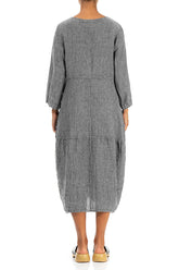 Balloon Grey Mélange Linen Dress 2