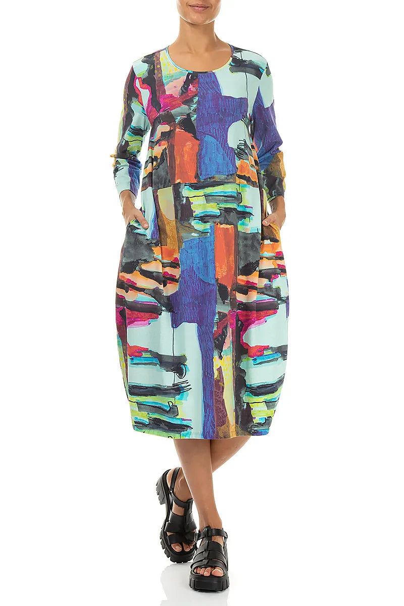 Balloon Abstract Cotton Dress 5