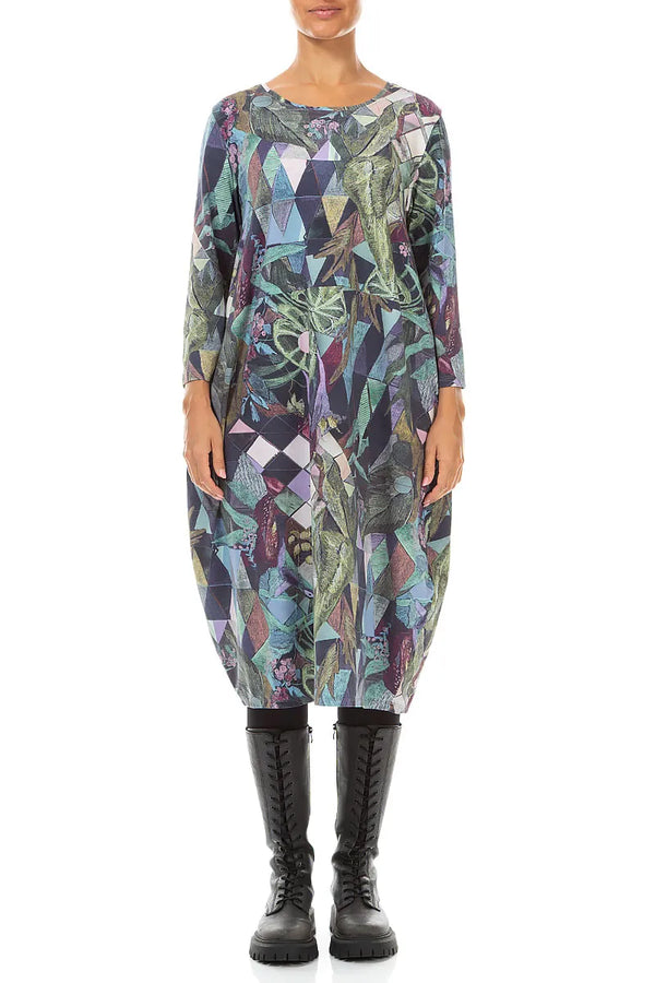Balloon Art Mosaic Cotton Dress