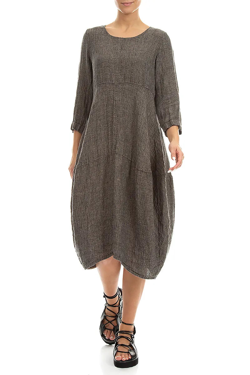 Balloon Beige Mélange Linen Dress 4