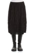 Balloon Black Crinkled Silk Linen Skirt 1