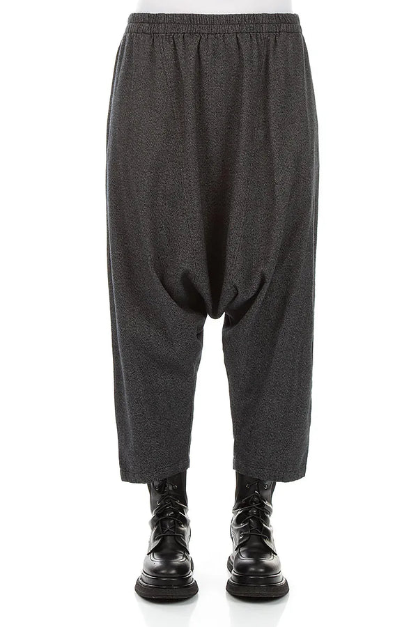 Balloon Charcoal Wool Trousers 1