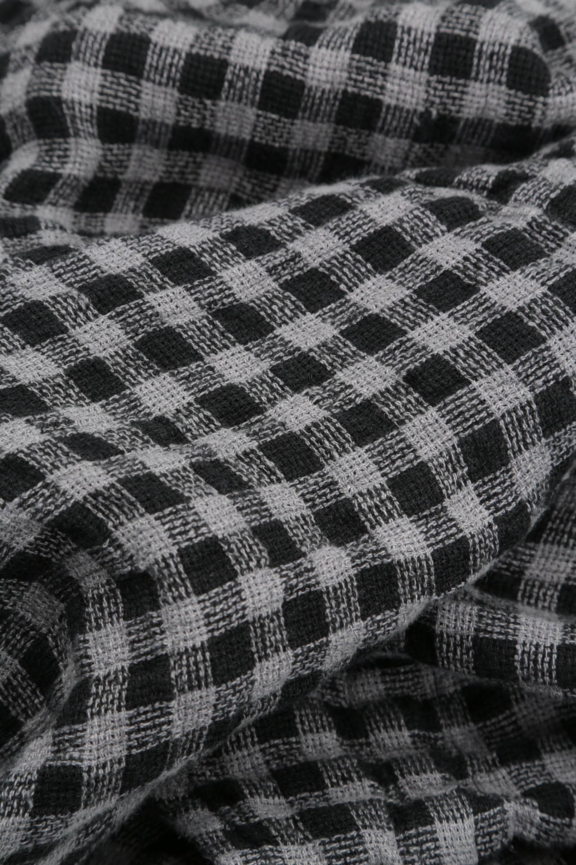 Balloon Grey Check Linen Skirt 5