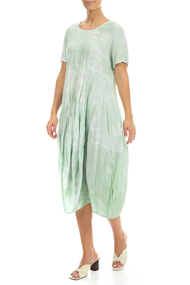 Balloon Liquid Sea Mist Crumpled Silk Dress 4