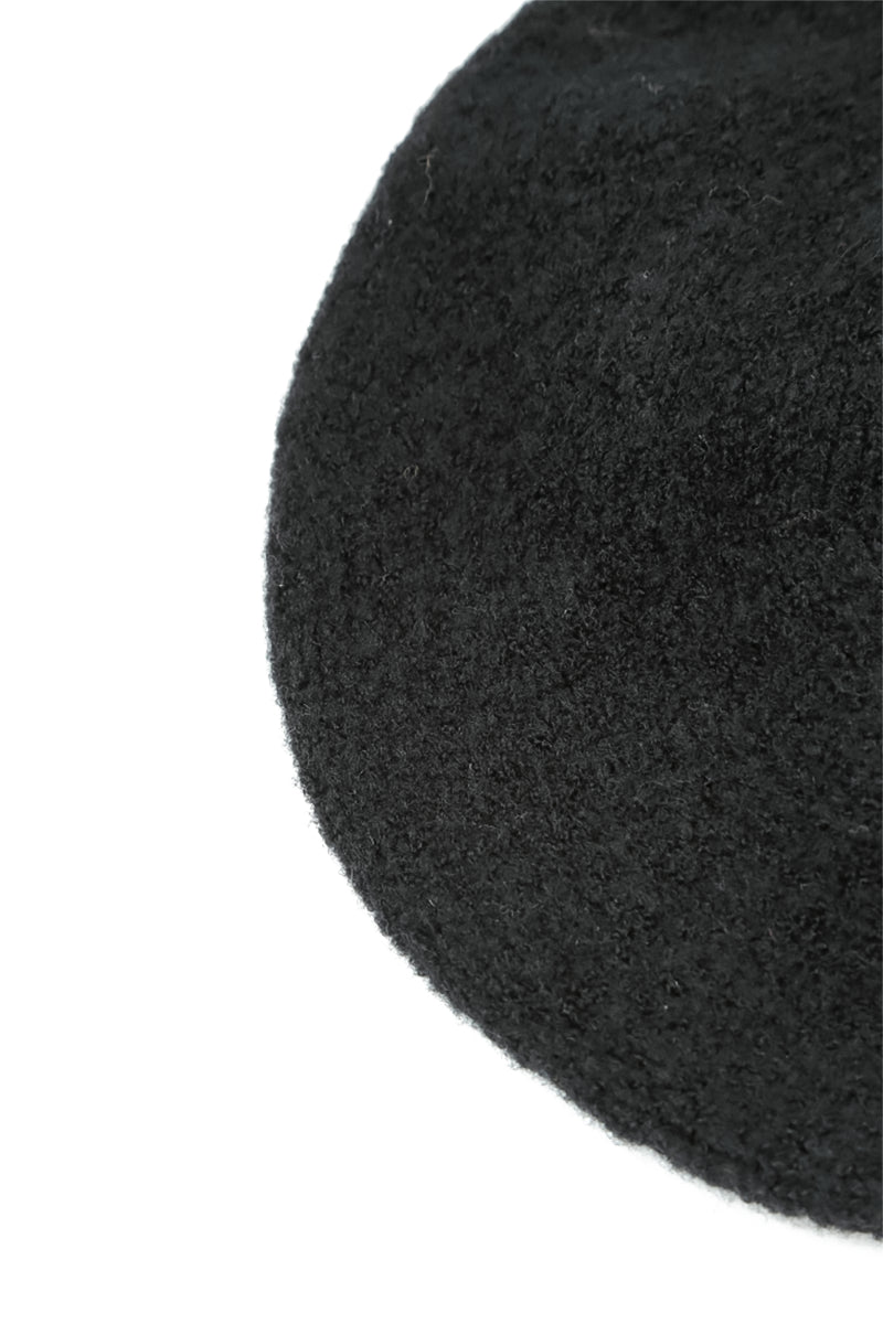 Black Knitted Wool Beret 6