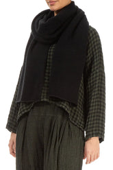 Black Knitted Wool Scarf 3