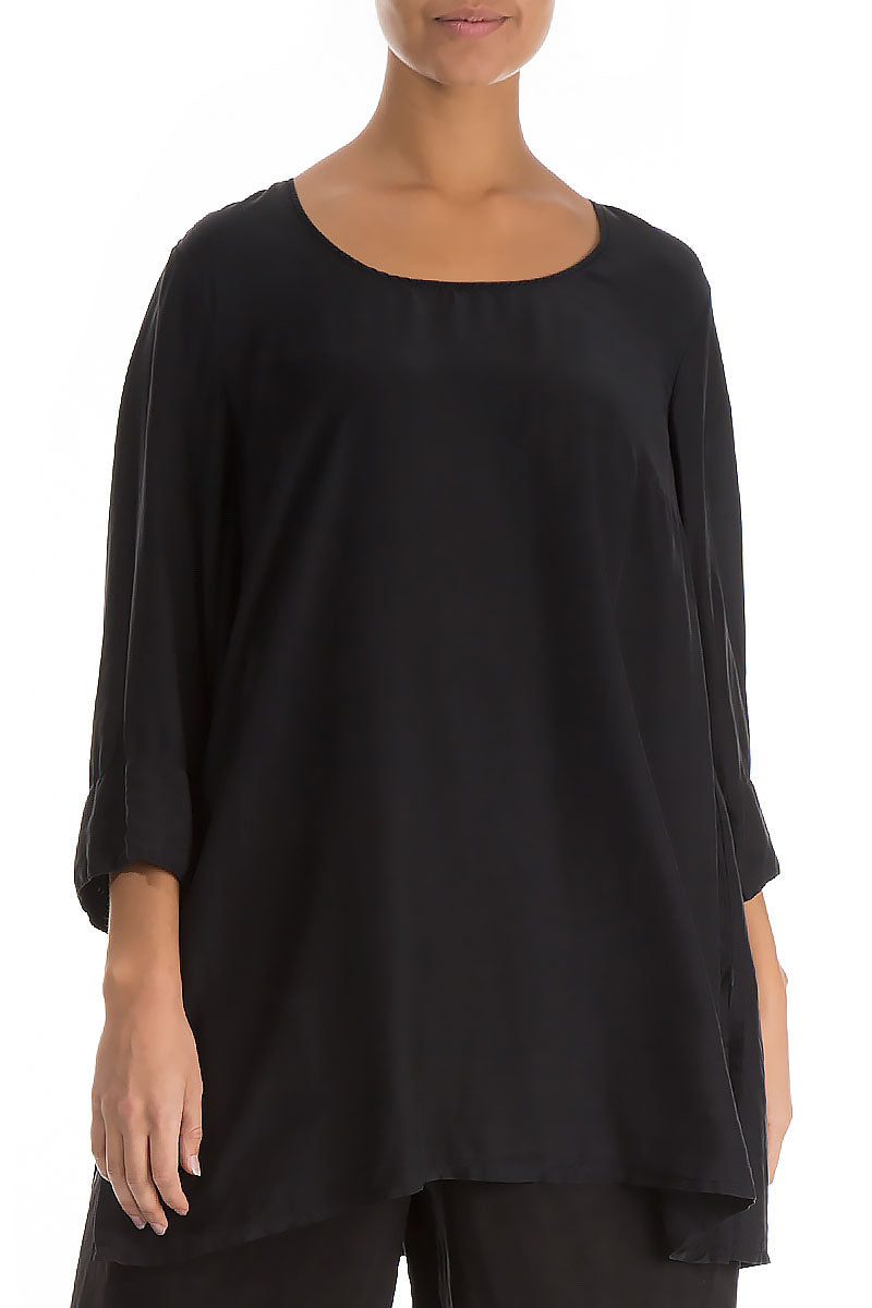 Black Silk Bamboo Tunic 3
