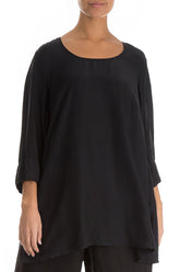 Black Silk Bamboo Tunic 3