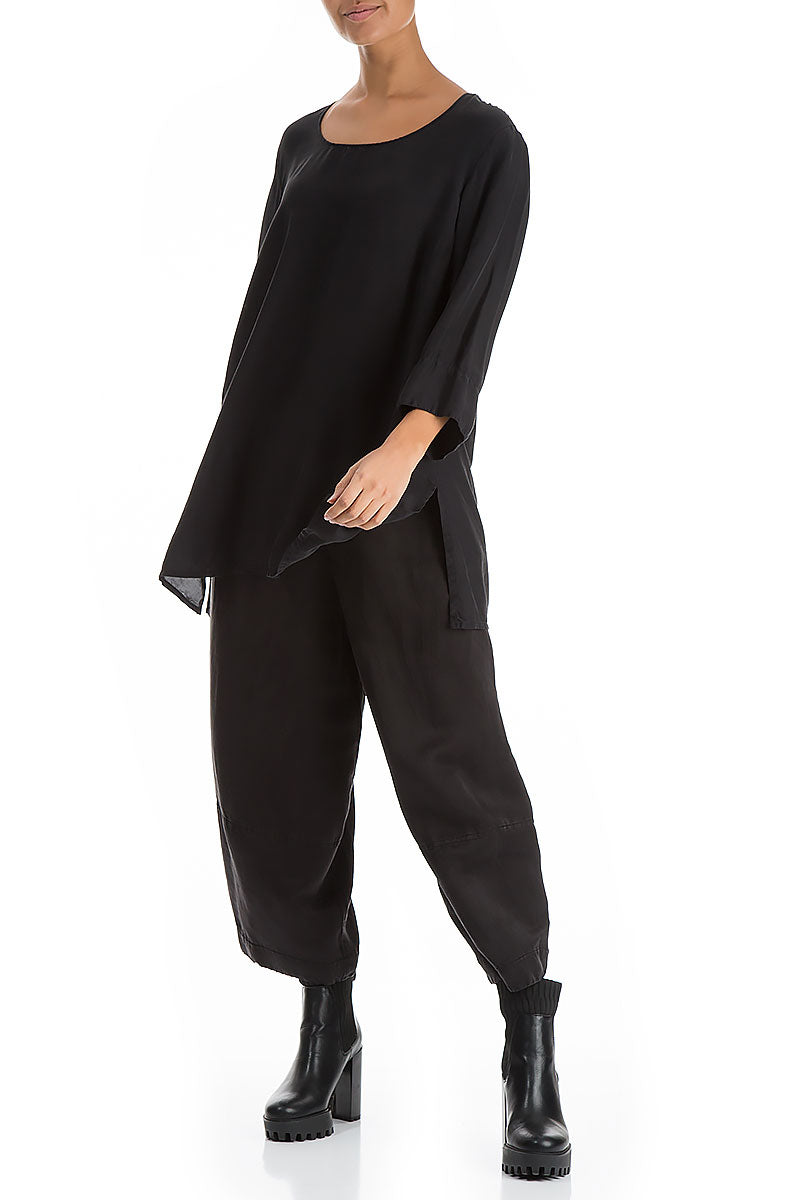 Black Silk Bamboo Tunic 4