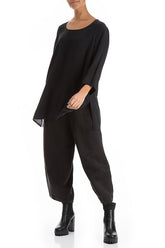 Black Silk Bamboo Tunic 4