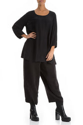 Black Silk Bamboo Tunic 5