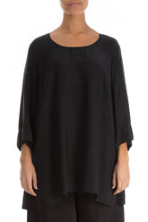 Black Silk Bamboo Tunic 1