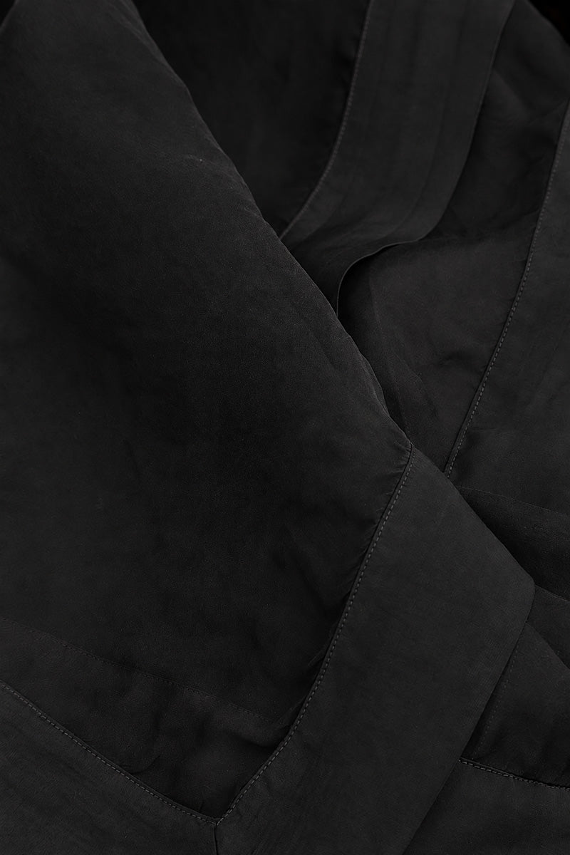 Black Silk Chiffon Scarf