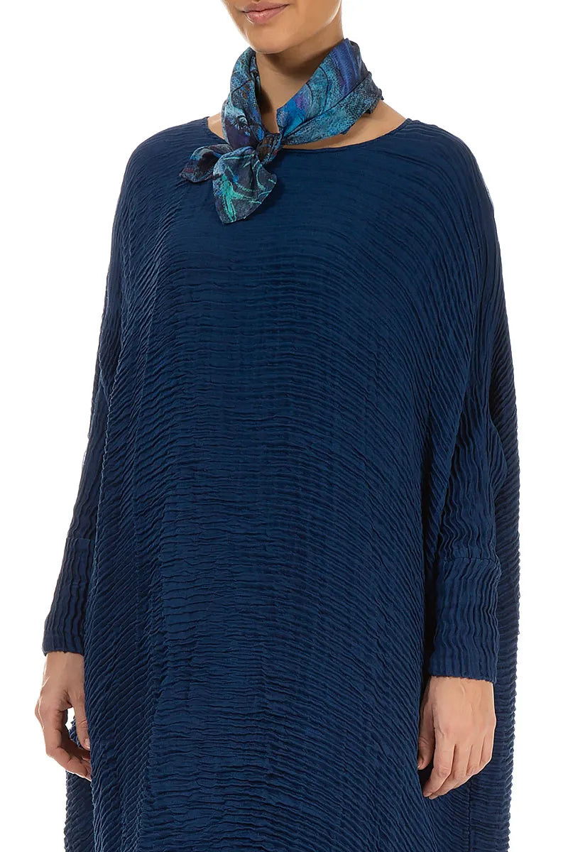 Blue Reverie Silk Cotton Scarf 3