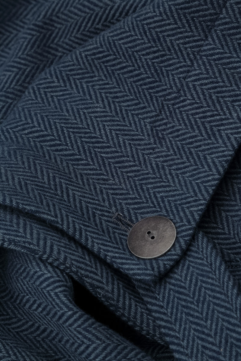 Blue Wool Dungaree Dress 5