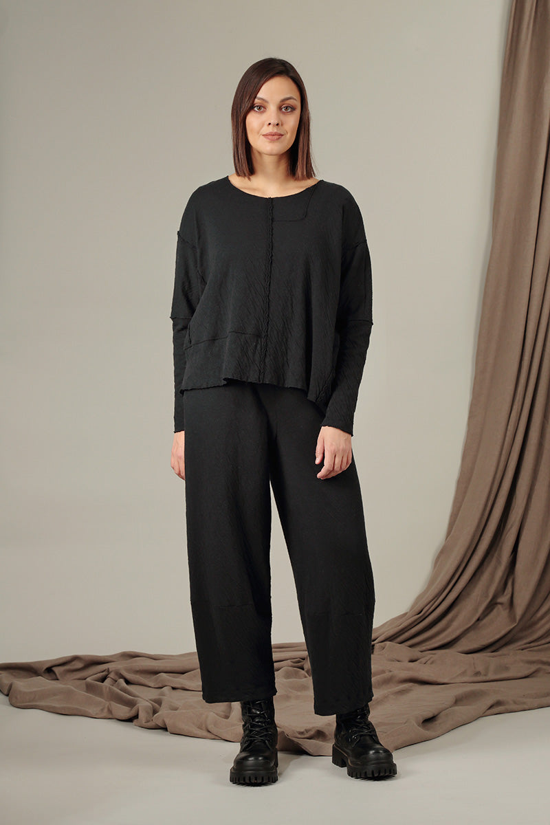 Boxy Grey Wavy Cotton Jumper 6