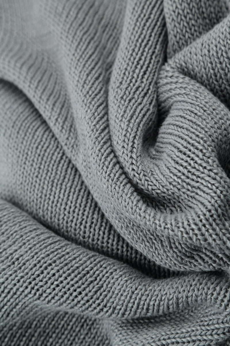 Boxy Grey Linen Cardigan 5