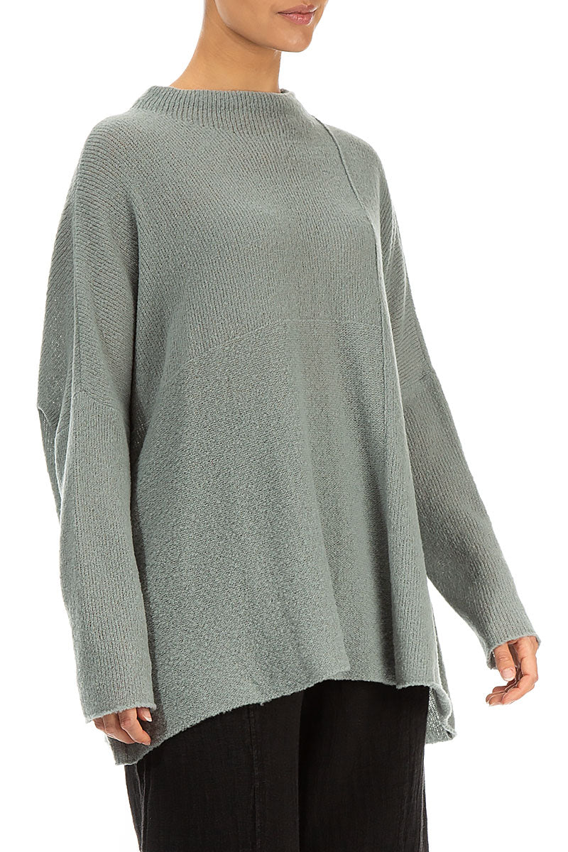 Boxy Pistachio Wool Sweater 3
