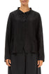 Buttoned Black Silk Bamboo Jacket 1