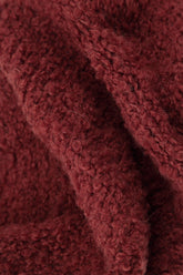 Asymmetric Buttoned Burnt Brick Alpaca Wool Cardigan 5