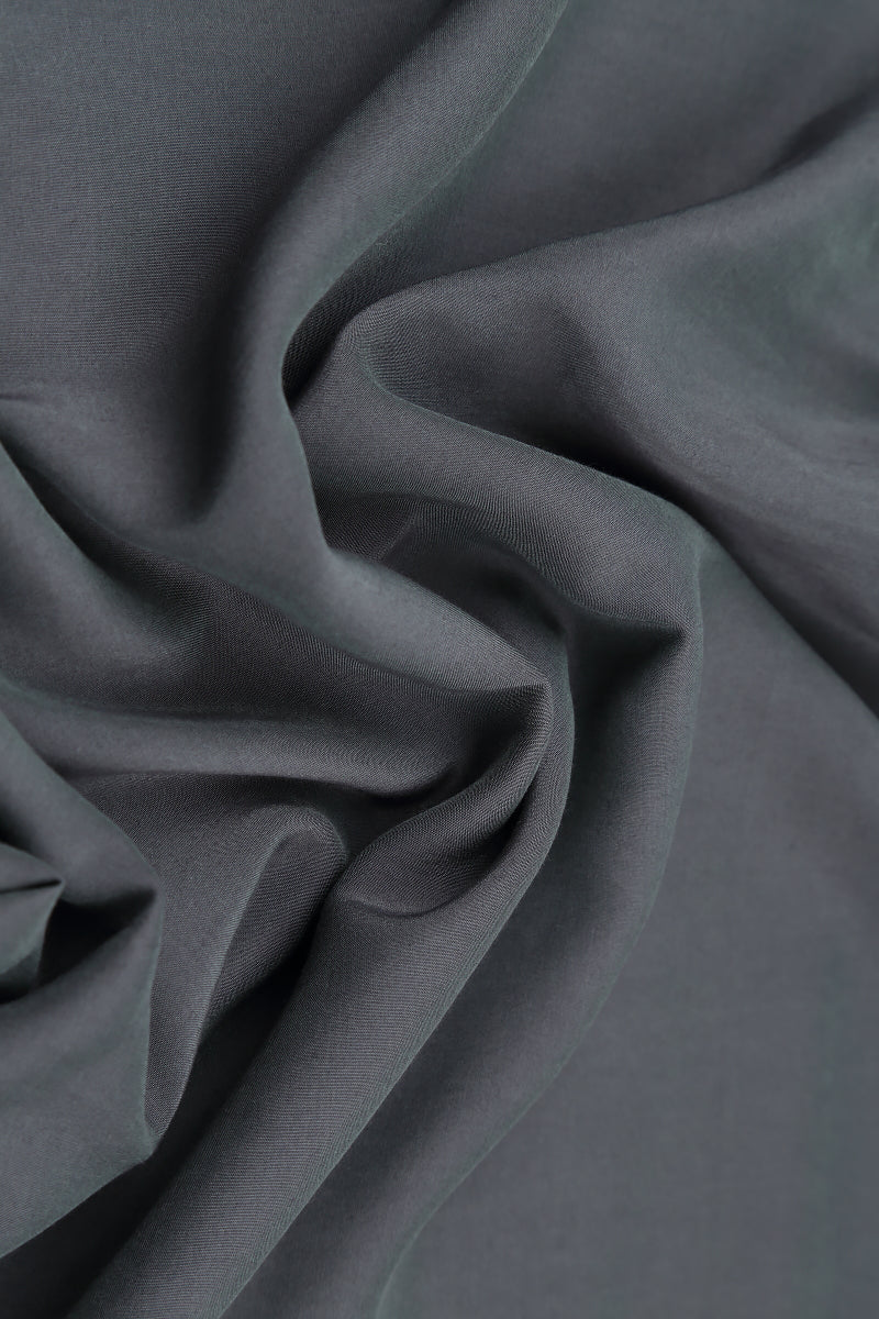 Buttoned Graphite Pure Silk Jacket 5