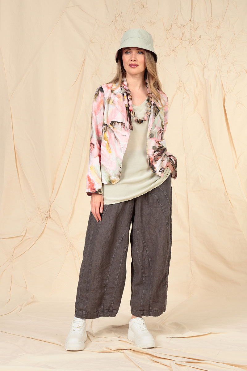 Buttoned Oasis Linen Jacket 7
