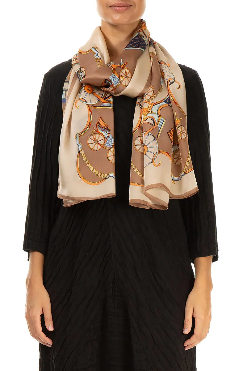 Carriage Chain Silk Scarf