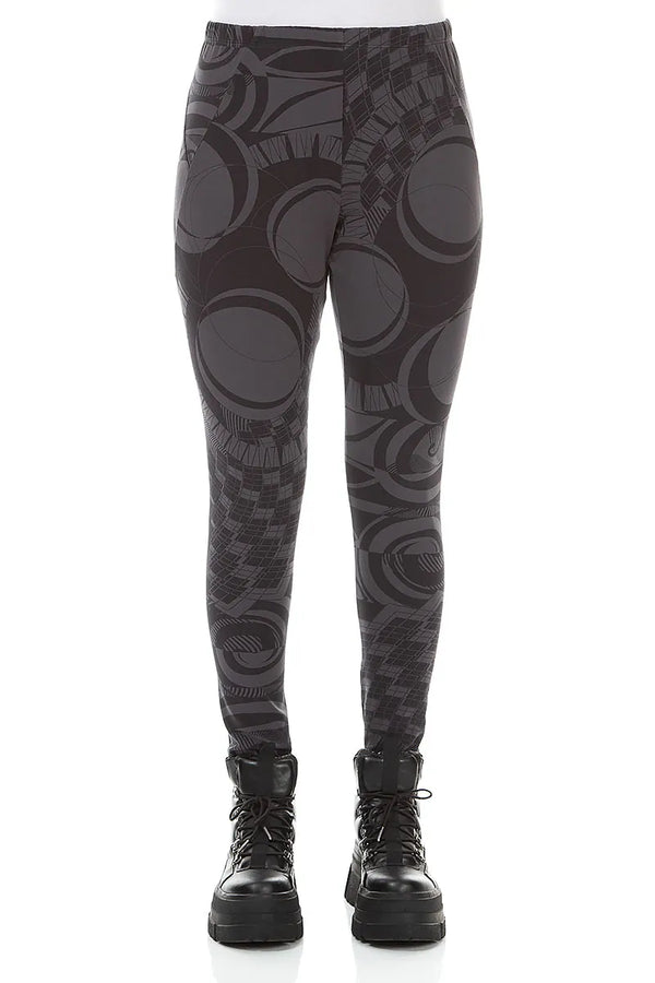 Charcoal Orbit Cotton Leggings