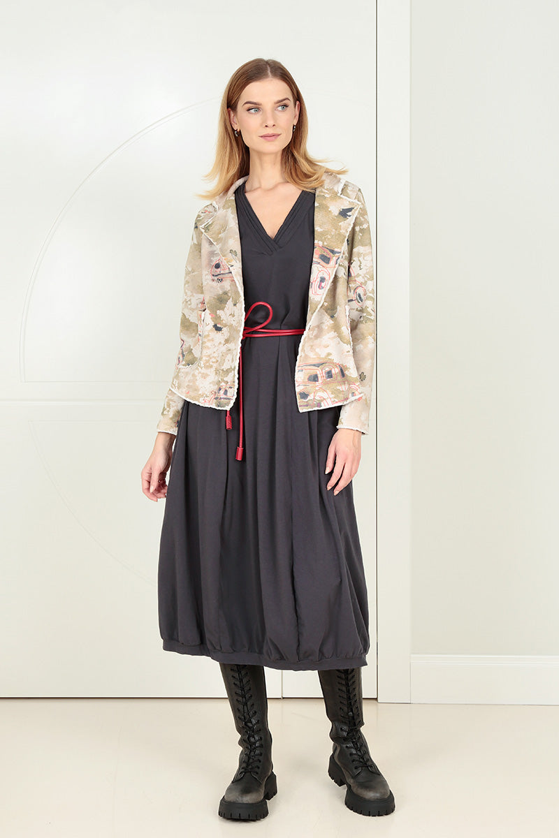 Retro-Baumwolljacke mit Kragen