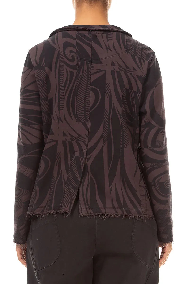 Collar Truffle Brown Orbit Cotton Jacket