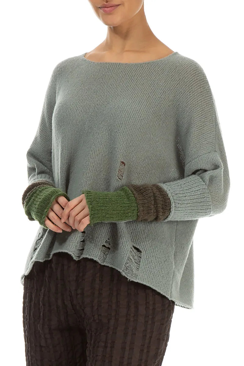 Colour Block Wool Wristlets 3