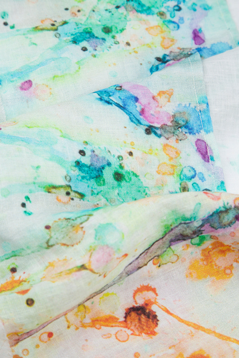 Artful Splash Linen Tunic 5