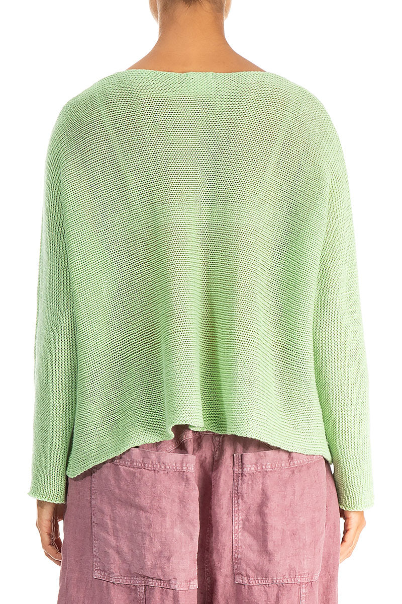 Colour Splash Pockets Mint Linen Jumper 2