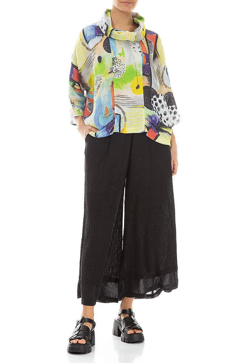 Cowl Neck Artmaze Linen Blouse 4