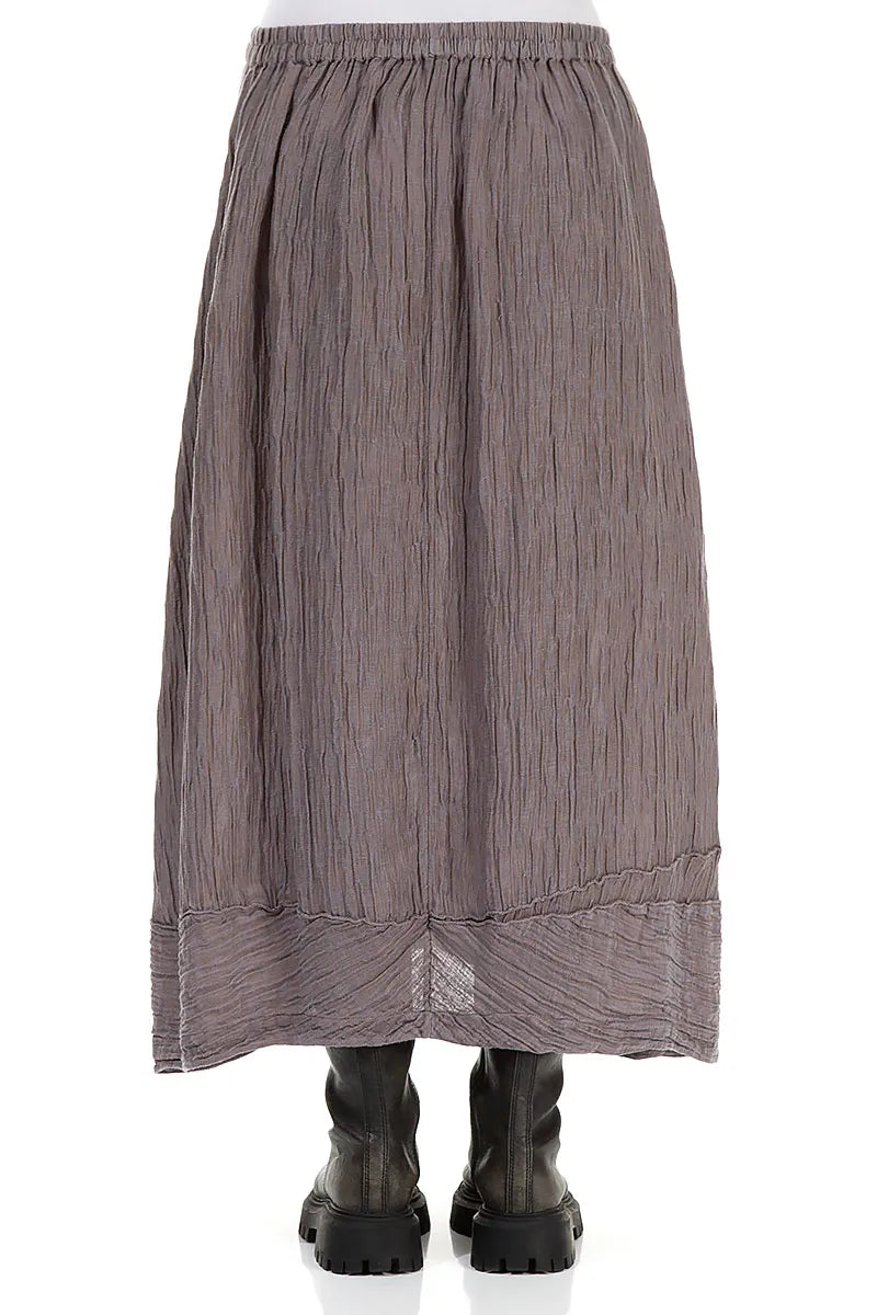 Crinkled Truffle Silk Skirt 2