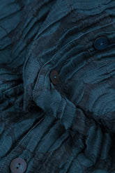 Balloon Navy Circle Silk Linen Dress 5